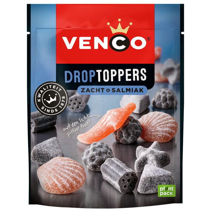Venco Droptoppers Zacht & Salmiak 215 g (zak (overig), 215g)
