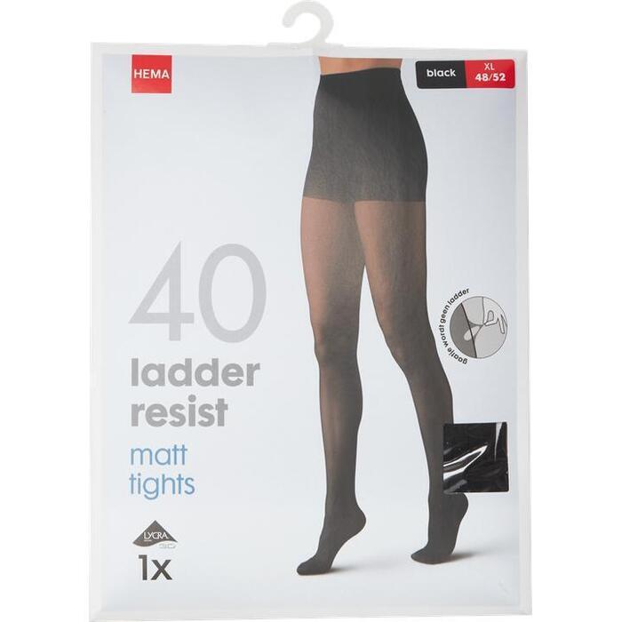 HEMA Panty Ladder Resist 40D 48/52 Zwart 1 stuk