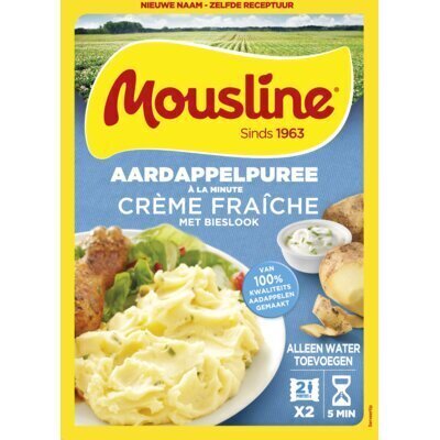 Mousline Aardappelpuree Crème Fraîche Met Bieslook 186g (186g)