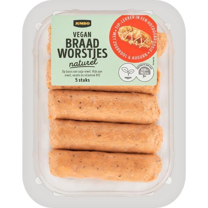 Jumbo Vegan Braadworstjes Naturel 5 Stuks (240g)