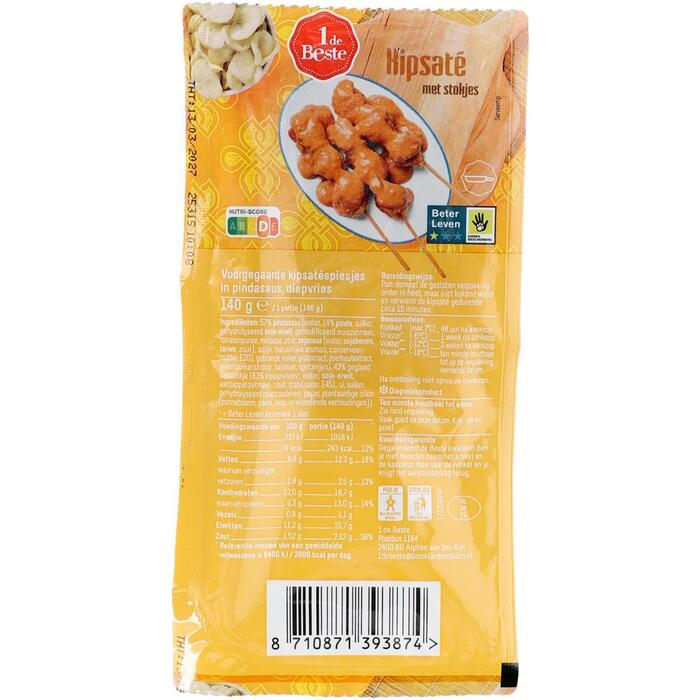 1 de Beste Kipsate in pindasaus (140g)