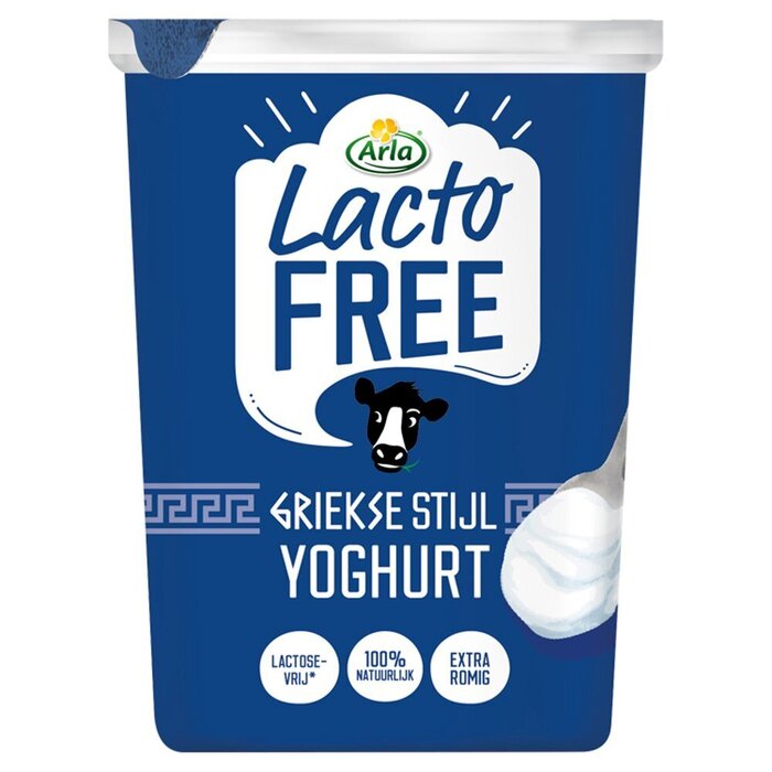 Arla Lactofree griekse stijl yoghurt lactosevrij 450 g (450g)
