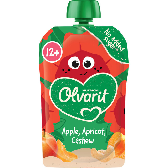 Olvarit 12+ Maanden Knijpfruit  Appel Abrikoos Cashew 100g (100g)