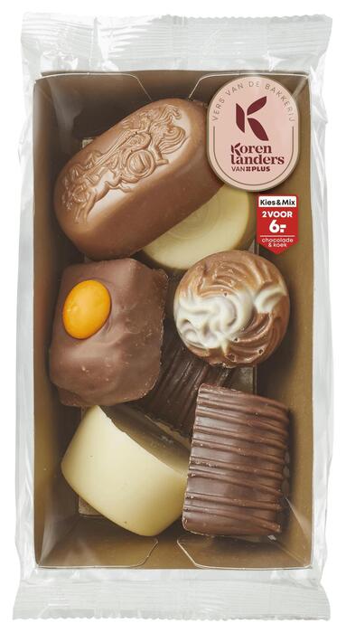 PLUS Korenlanders Luxe praline bonbons (Bakje, 135g)
