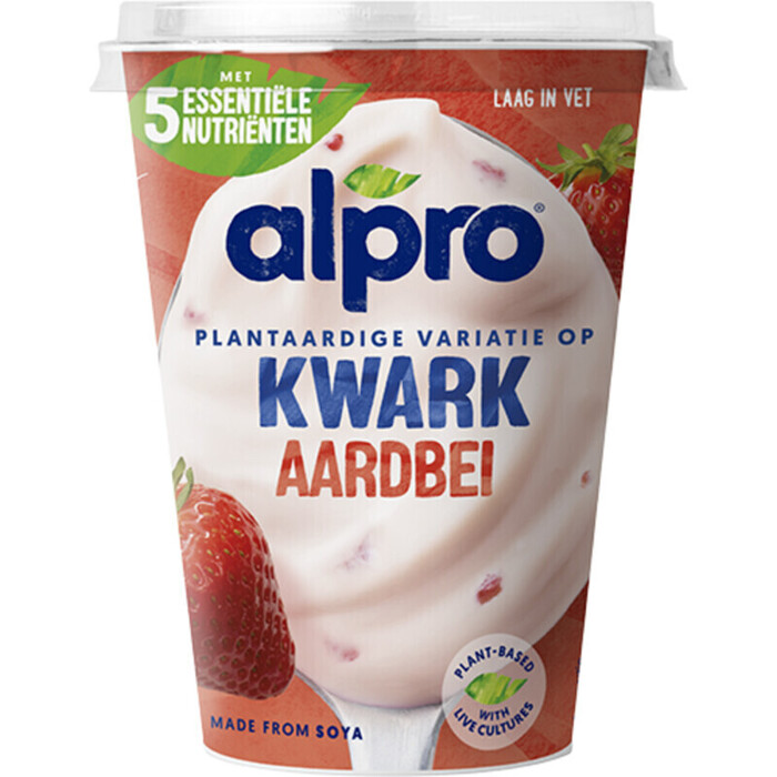 Alpro Plantaardige Variatie op Kwark Aardbei 400 g (400g)