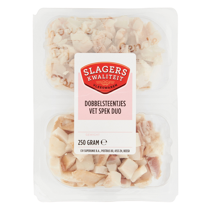 Vet spek dobbelsteentjes (250g)