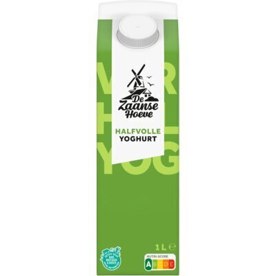 De Zaanse Hoeve Halfvolle yoghurt naturel (1L)