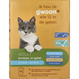 g'woon Kattenvoer adult vis (1.2kg)