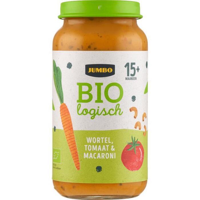 Jumbo Biologisch Macaroni met Wortel en Tomaat 15M+ 250g (250g)