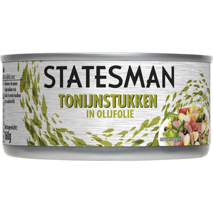 Statesman Tonijn stukken in olijfolie (160g)