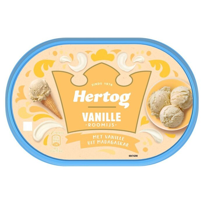 Hertog Vanille ijs (480g)