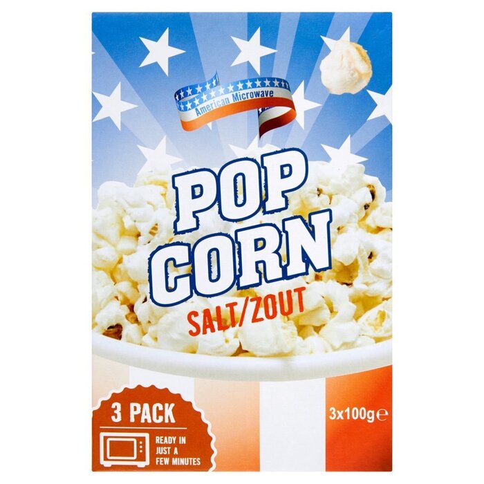 Magnetronpopcorn Zout (doos, 100g)