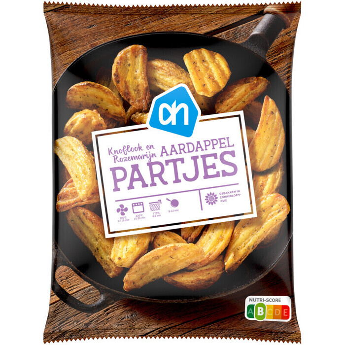 Aardappel Partjes met knoflook en rozemarijn (zak, 600g)