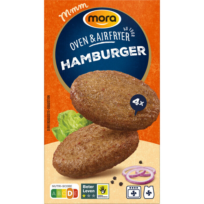 Mora Hamburger 4 x 90 g (4 × 90g)