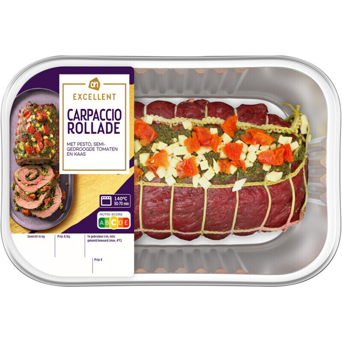 AH Excellent Carpaccio rollade met pesto (728g)