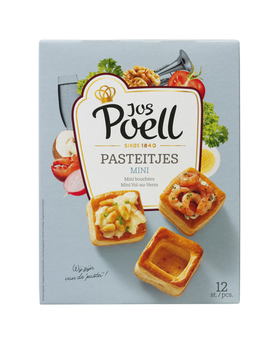 Mini Pasteibakjes Vierkant (12 × 7g)