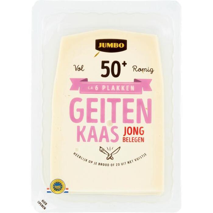 Jumbo Jong Belegen Geitenkaas 50+ Plakken 190g (190g)