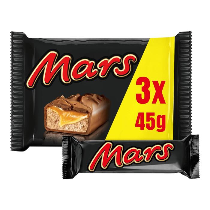 MARS Chocolade met vulling 3*45g wikkel (Pak, 135g)