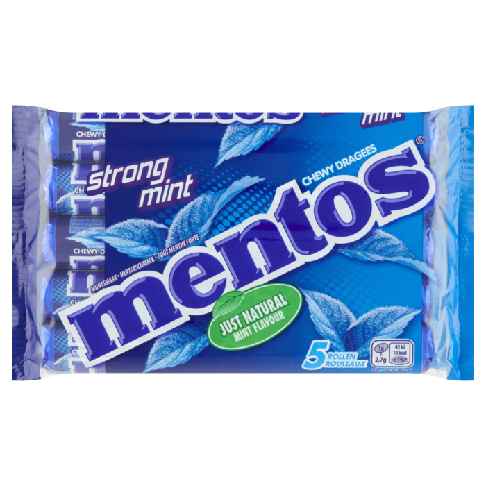Mentos Chewy Dragees Muntsmaak 5 x 37,5 g (Pak, 5 × 37.5g)