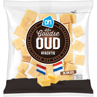 Goudse kaas oud 48+ blokjes (200g)
