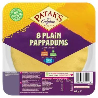 Pappadums Naturel (Pak, 64g)
