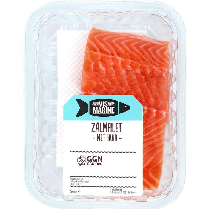 Zalmfilet op huid (150g)