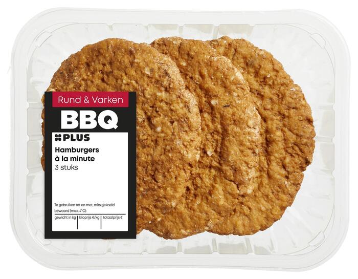 Hamburger gebraden (3 stuks) (3 × 90g)