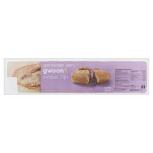 g'woon Baguettes rustiek wit (plastic zak, 250g)