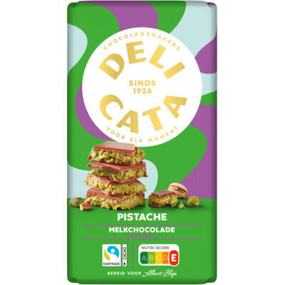 Delicata Melk met pistachevulling (180g)