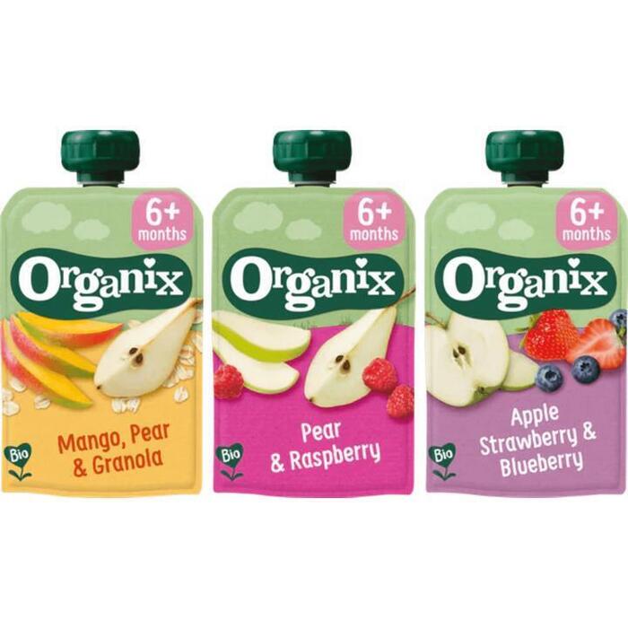 Organix Knijpfruit 6+ Maanden 3 Stuks x 100g