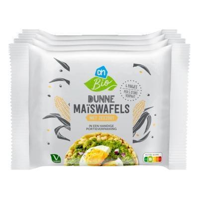 AH Biologisch Dunne maïswafels zeezout portie (100g)