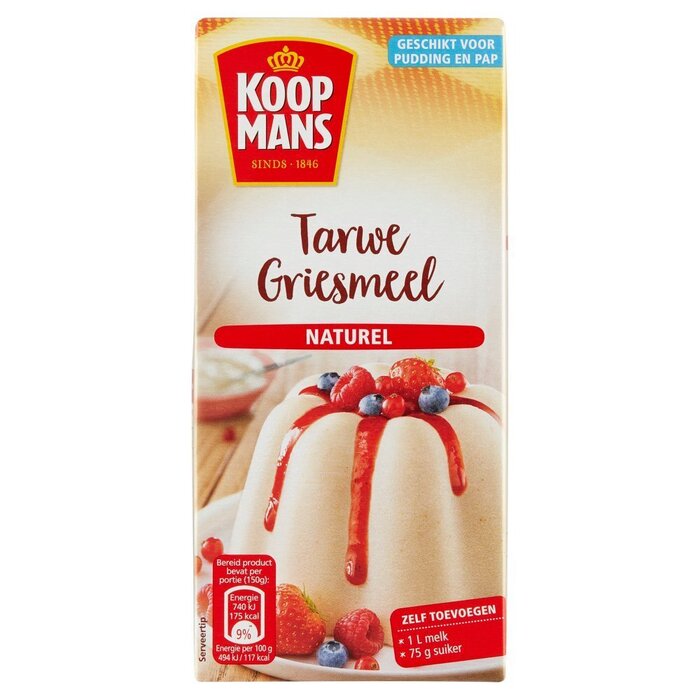 Koopmans Tarwegriesmeel Naturel 500 g (500g)