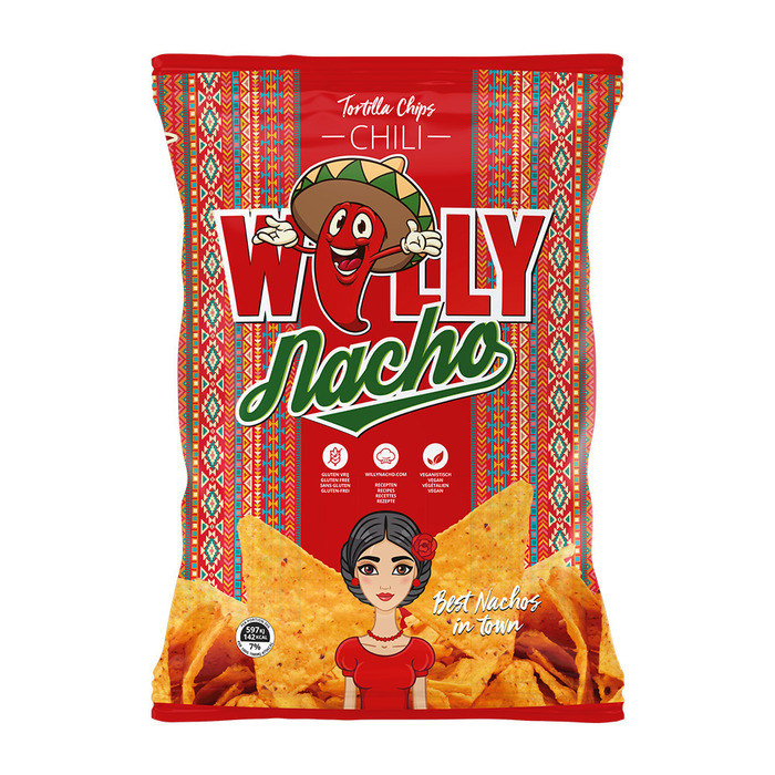 Willy Nacho El Classico Chili Tortilla Chips 450 g (450g)