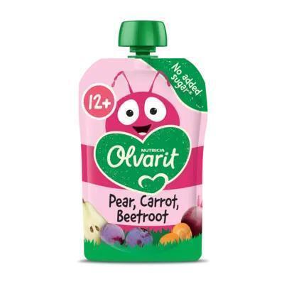Olvarit Knijpfruit Peer Wortel Rode Biet 12+ Maanden 100 g (Zak, 100g)