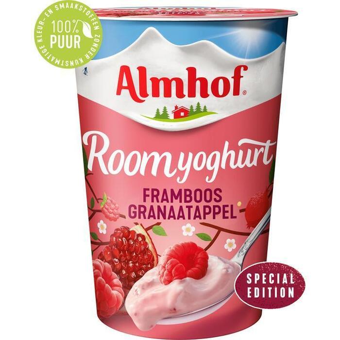 Roomyoghurt framboos granaatappel (500g)