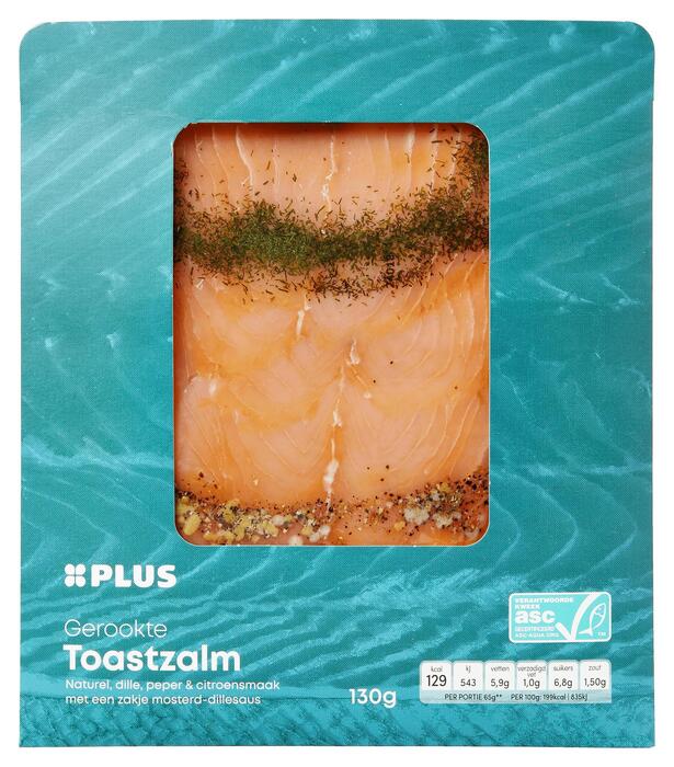 PLUS Gerookte toastzalm (Zakje, 130g)
