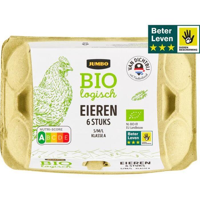 Jumbo Verse Biologische Eieren S/M/L 6 Stuks (6 st.)