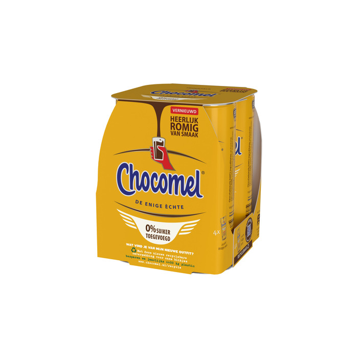 Chocomel Cacaodrank 0% Suiker Toegevoegd 4x 250ml (4 × 250ml)