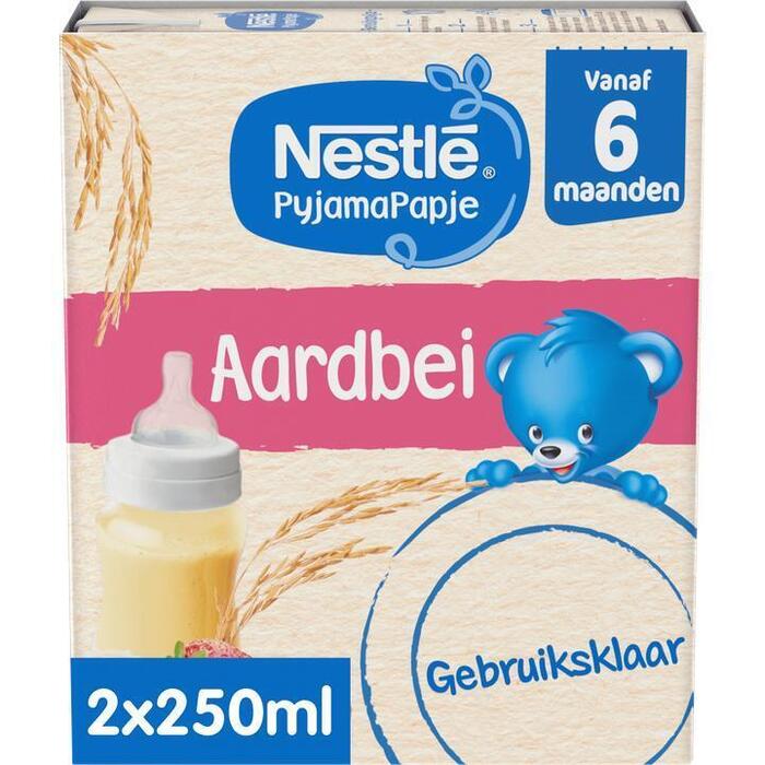 PyjamaPapje® Aardbei 6+ baby pap (2 × 250ml)
