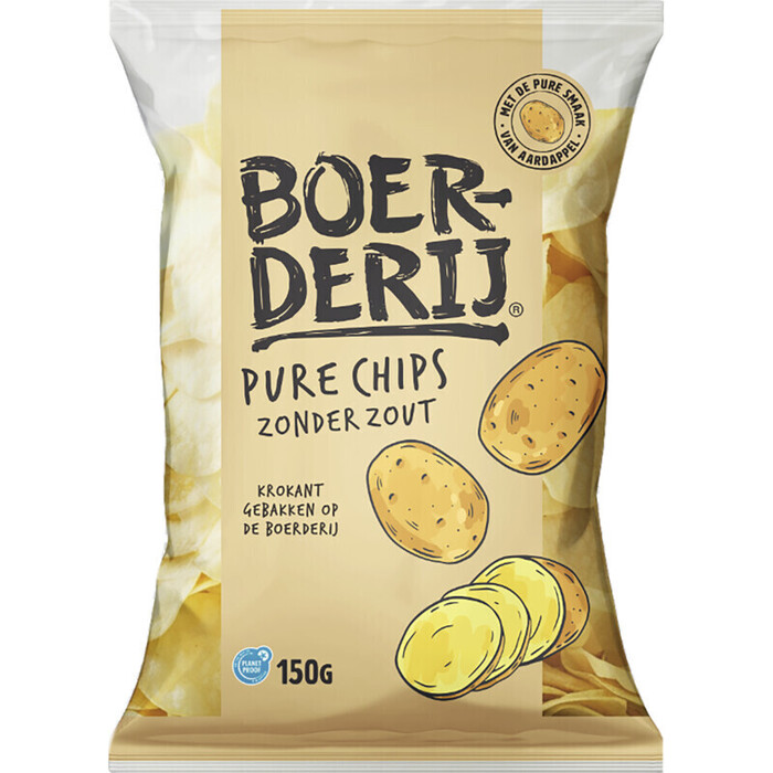 Boerderij Pure chips zonder zout (150g)