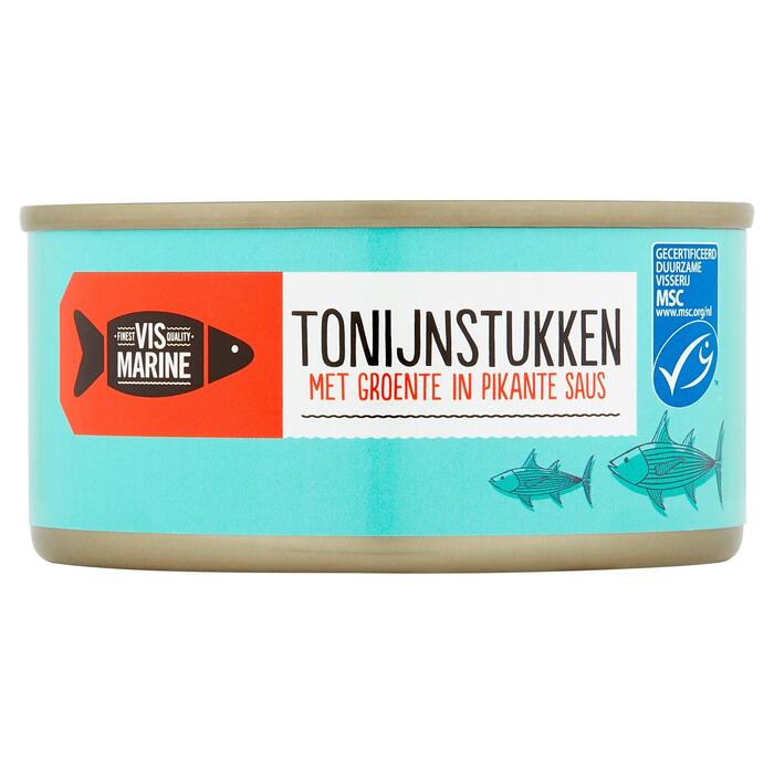 Vismarine Tonijn groente pikant (Blik, 185g)
