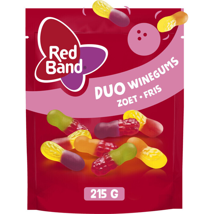 Red Band Duo Winegums Zoet Fris 215 g (215g)