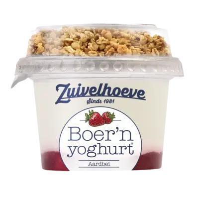 Boer'n yoghurt® Aardbei & Muesli 170 g (170g)