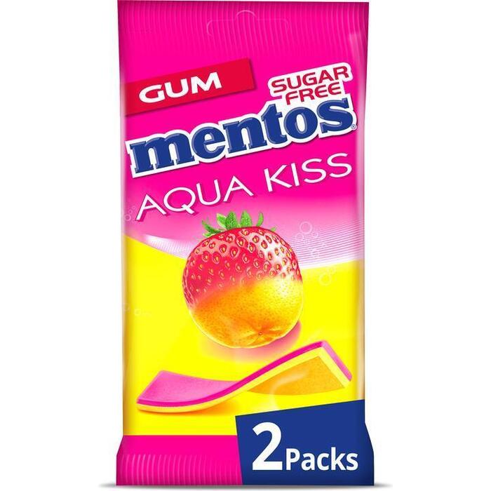 Mentos Gum Aqua Kiss Straw/Mandarin Mp 2 X 26 Gr (2 × 26g)