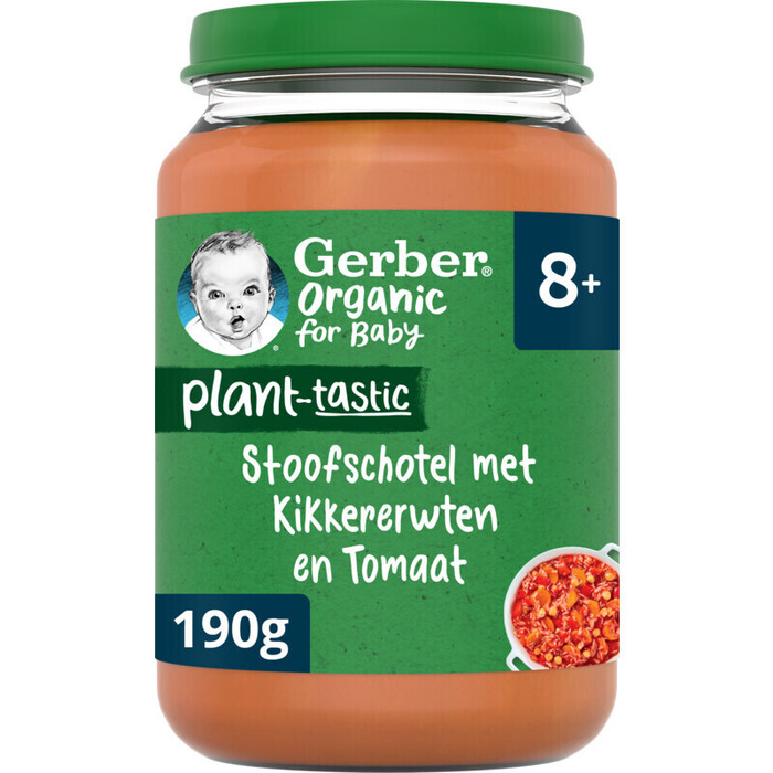 Gerber® Plant-tastic Stoofschotel met Kikkererwten en Tomaat 8+ (190g)