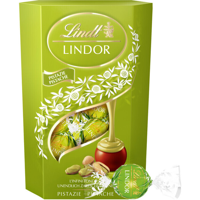 Lindt Lindor pistache melkchocolade bonbons (200g)