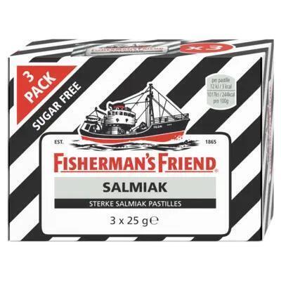 Salmiak (suikervrij) 3-pack (Doos, 3 × 25g)