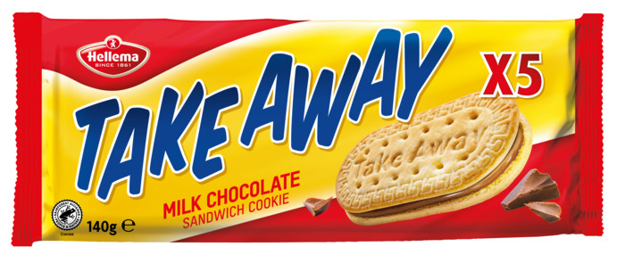 Hellema Take away milk chocolate biscuits (140g)