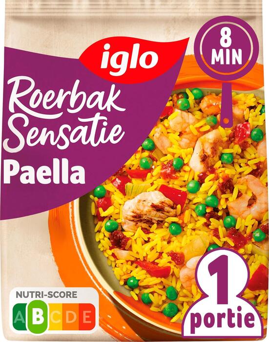 Iglo Roerbaksensatie Sp. paella 450 gr (Zak, 450g)