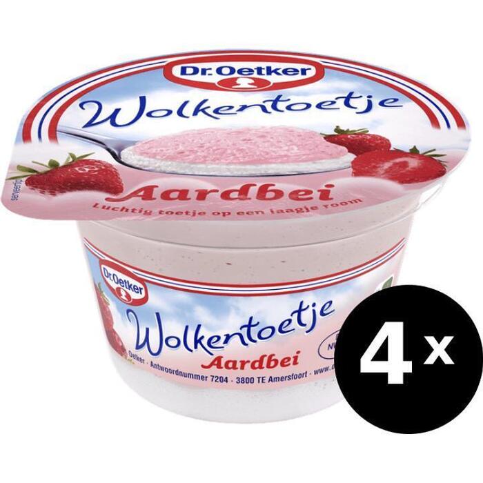 Dr.Oetker Wolkentoetje Aardbei 4 x 115g (4 × 115g)
